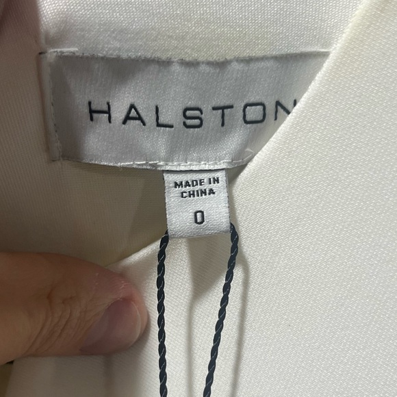 Halston Heritage Vera Jersey Gown, White/Pristine - Picture 4 of 8